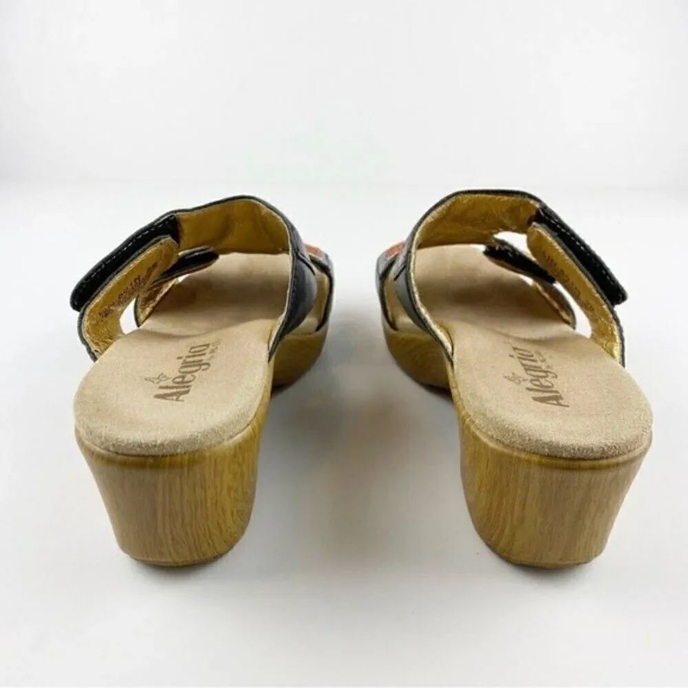 Alegria Linn Floral Embroidered Slip On Leather Sandals Size 38/8-8.5 - Picture 5 of 12